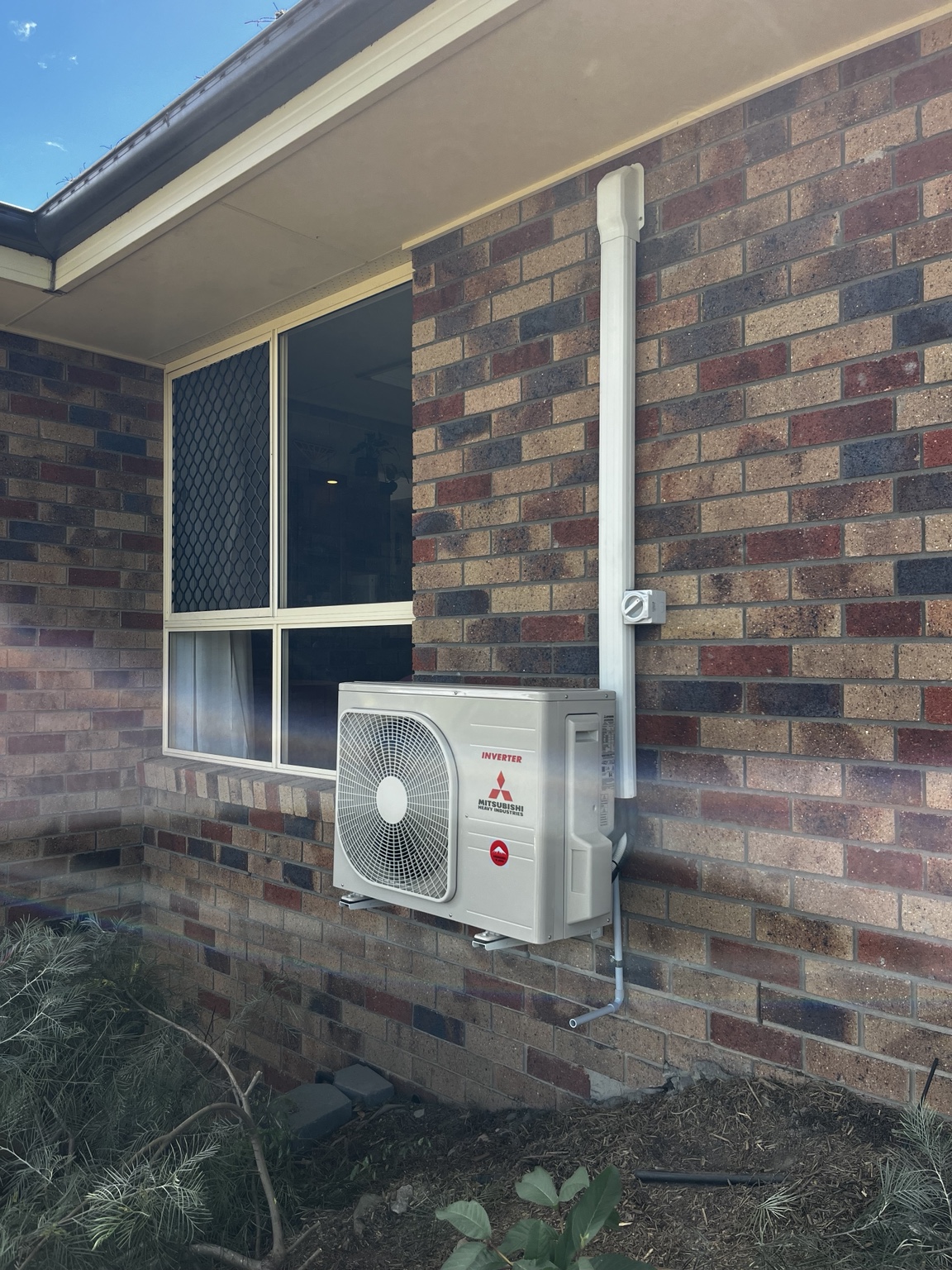 Completed Mitsubishi Heavy Industries split-system installation in Mount Warren Park